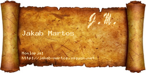 Jakab Martos névjegykártya